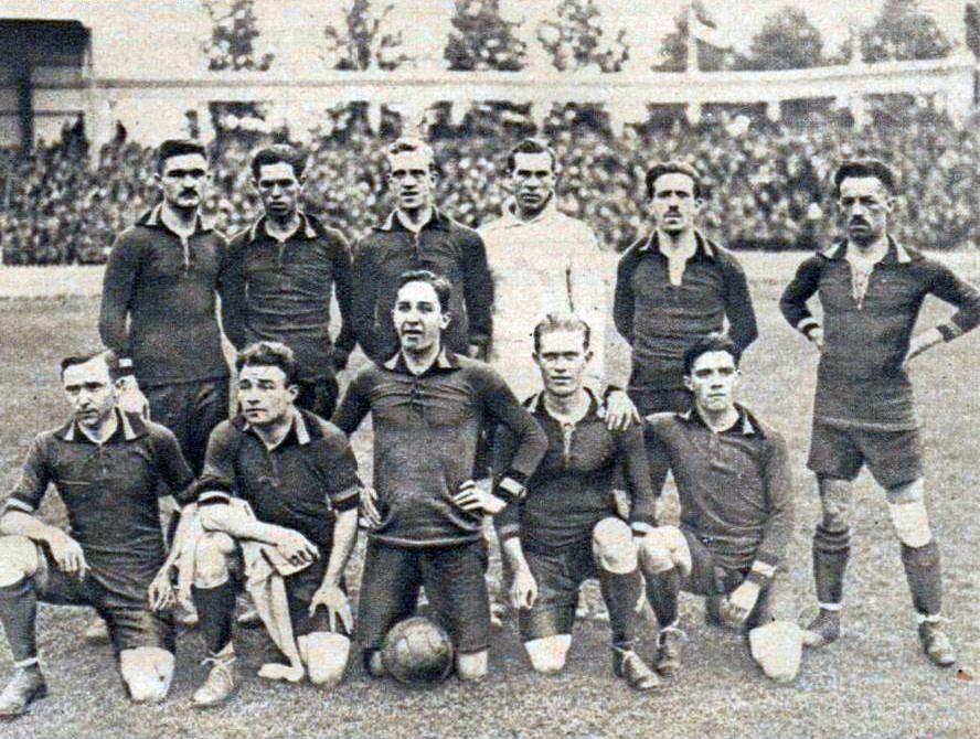 Léquipe de Belgique de football championne olympique en 1920 à Anvers