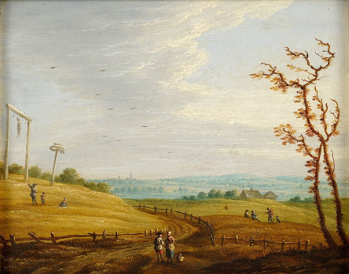 1146px Flämische Landschaft mit Galgenberg