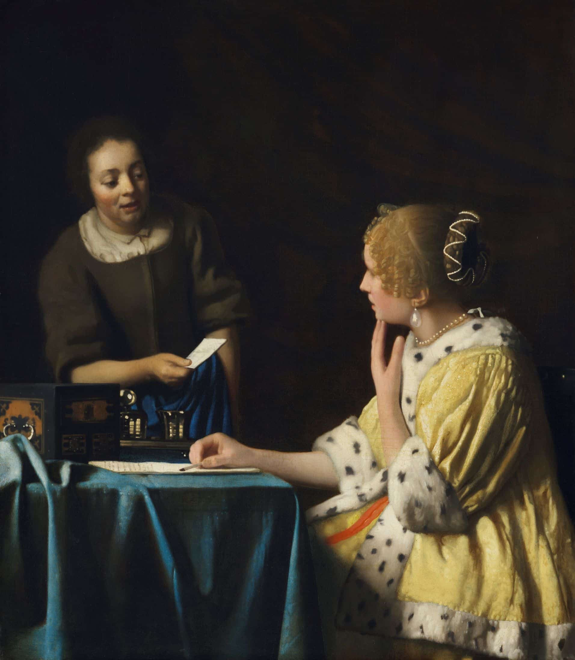 5 Dame en dienstmeid Vermeer