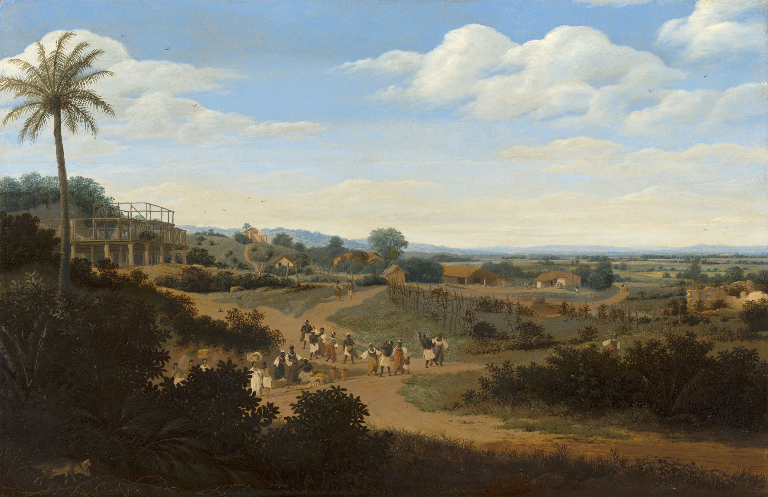 5 Frans Post Braziliaans landschap met een huis in aanbouw ca 1655 1660 Mauritshuis Den Haag affichage