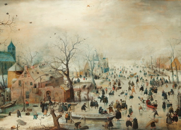 Avercamp Winter Landscape with Ice Skaters 3740x2160