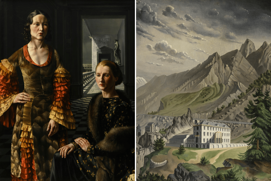 Carel Willink Double Portrait et paysage