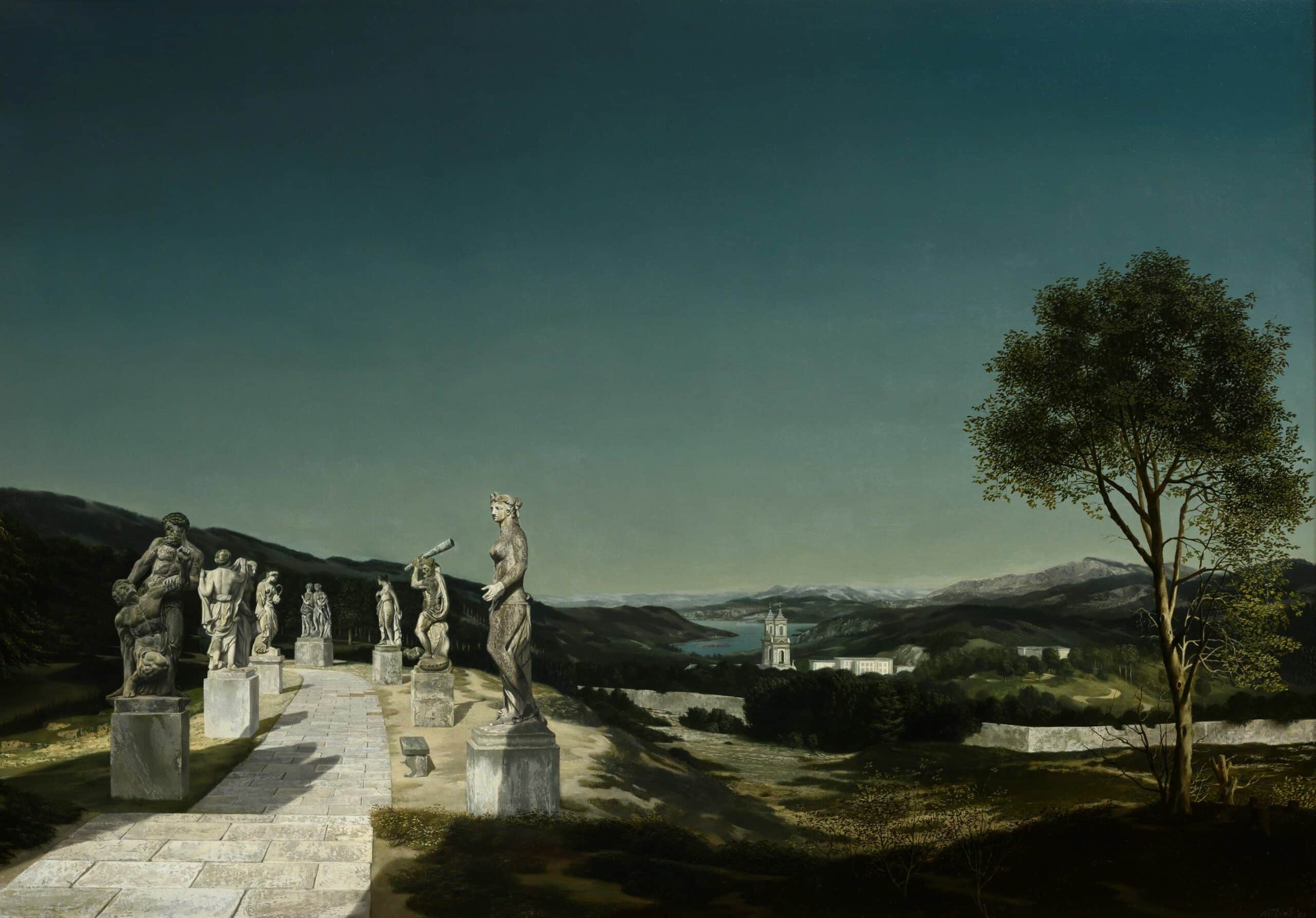 Carel Willink Landschap met zeven beelden 1941 Museum MORE Sylvia Willink Pictoright version réduite