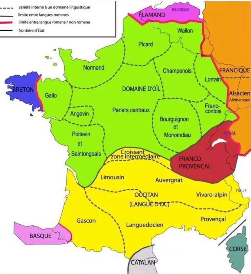 Carte des langues régionales en France 2013 Ministère culture et comm