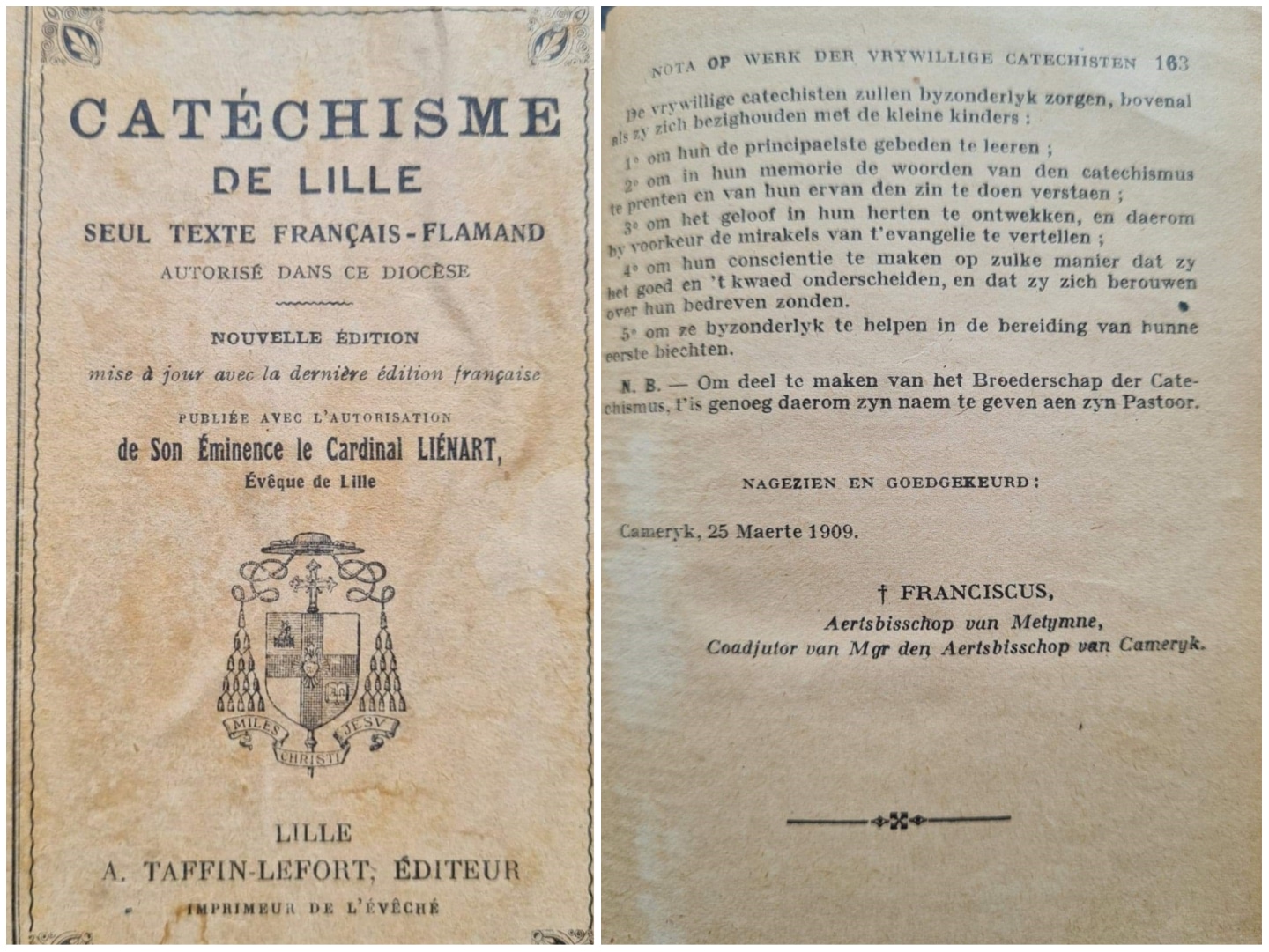 Collage cathéchisme de Lille bilingue