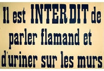 Interdit de parler flamand close up