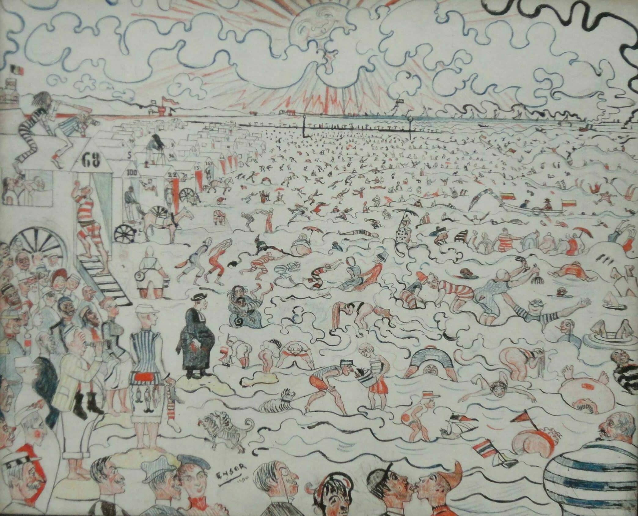 James Ensor Les Bains à Ostende