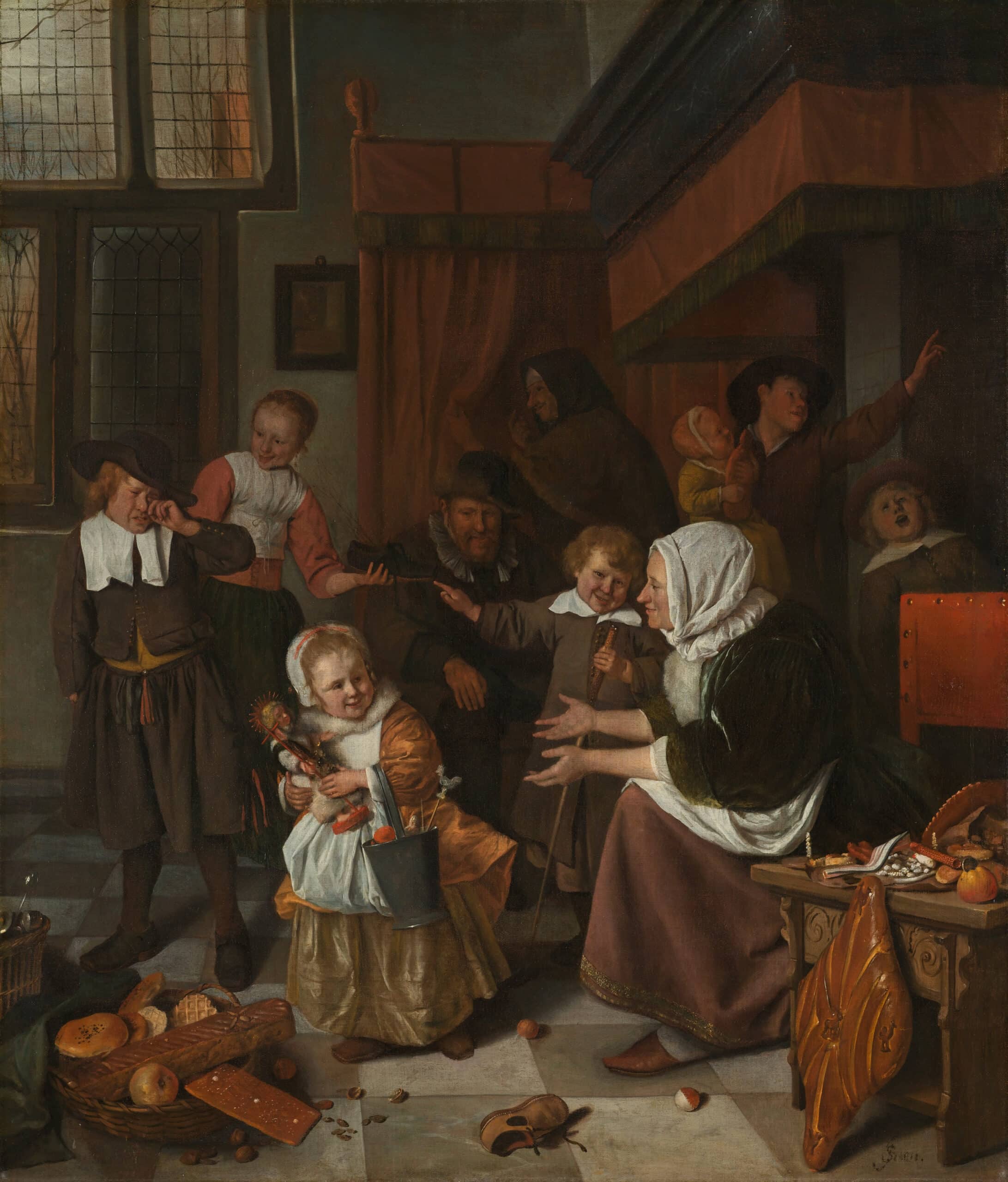 Jan Havicksz Steen Het Sint Nicolaasfeest Google Art Project