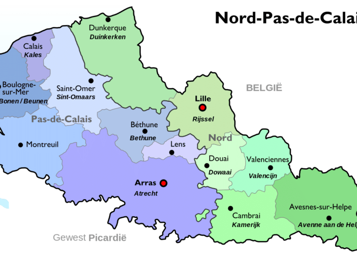 Kaart nord pas de calais c Datu Wikipedia adapté