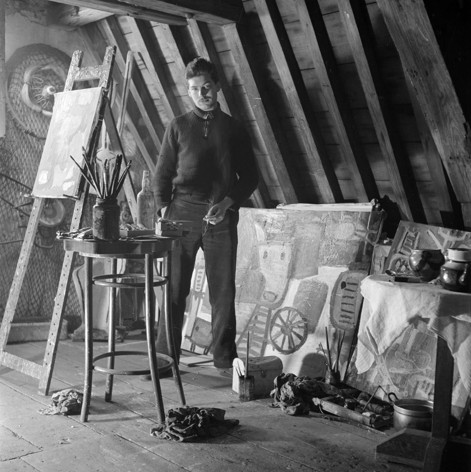 Karel Appel in Studio c Nederlands Fotomuseum