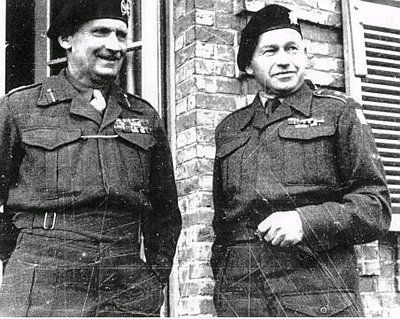 Le général Alois Liška à droite et le maréchal Bernard Montgomery