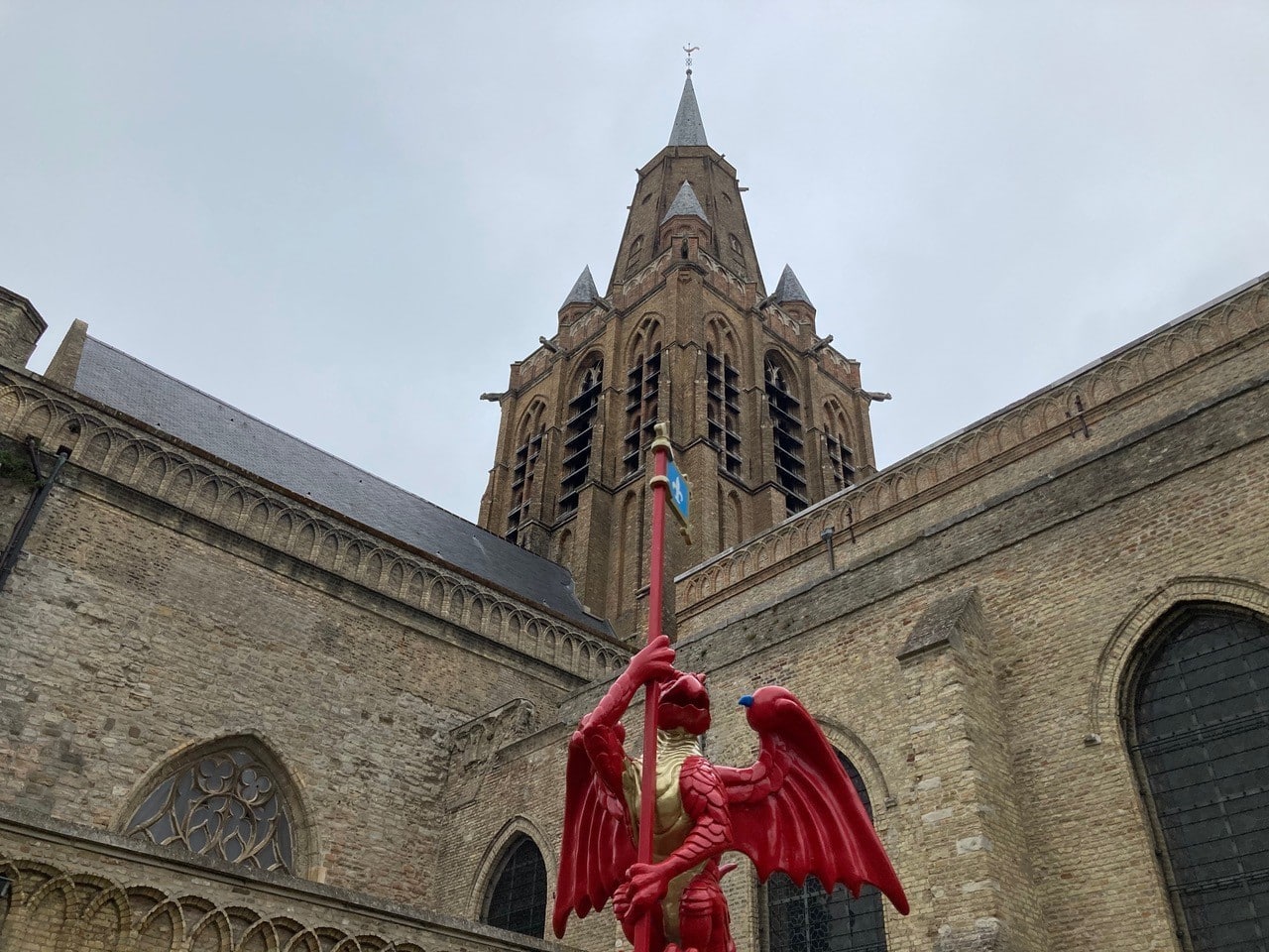 Notre Dame de Calais sculpture