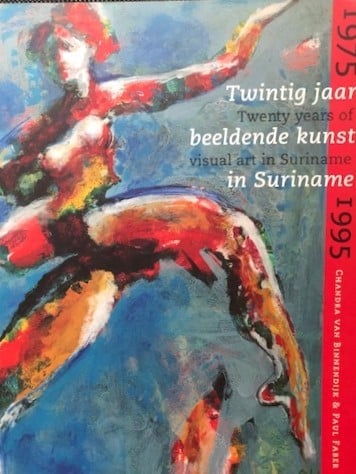 Omslag Twintig jaar beeldende kunst in Suriname KIT Dansende vrouw van Erwin uit 1994