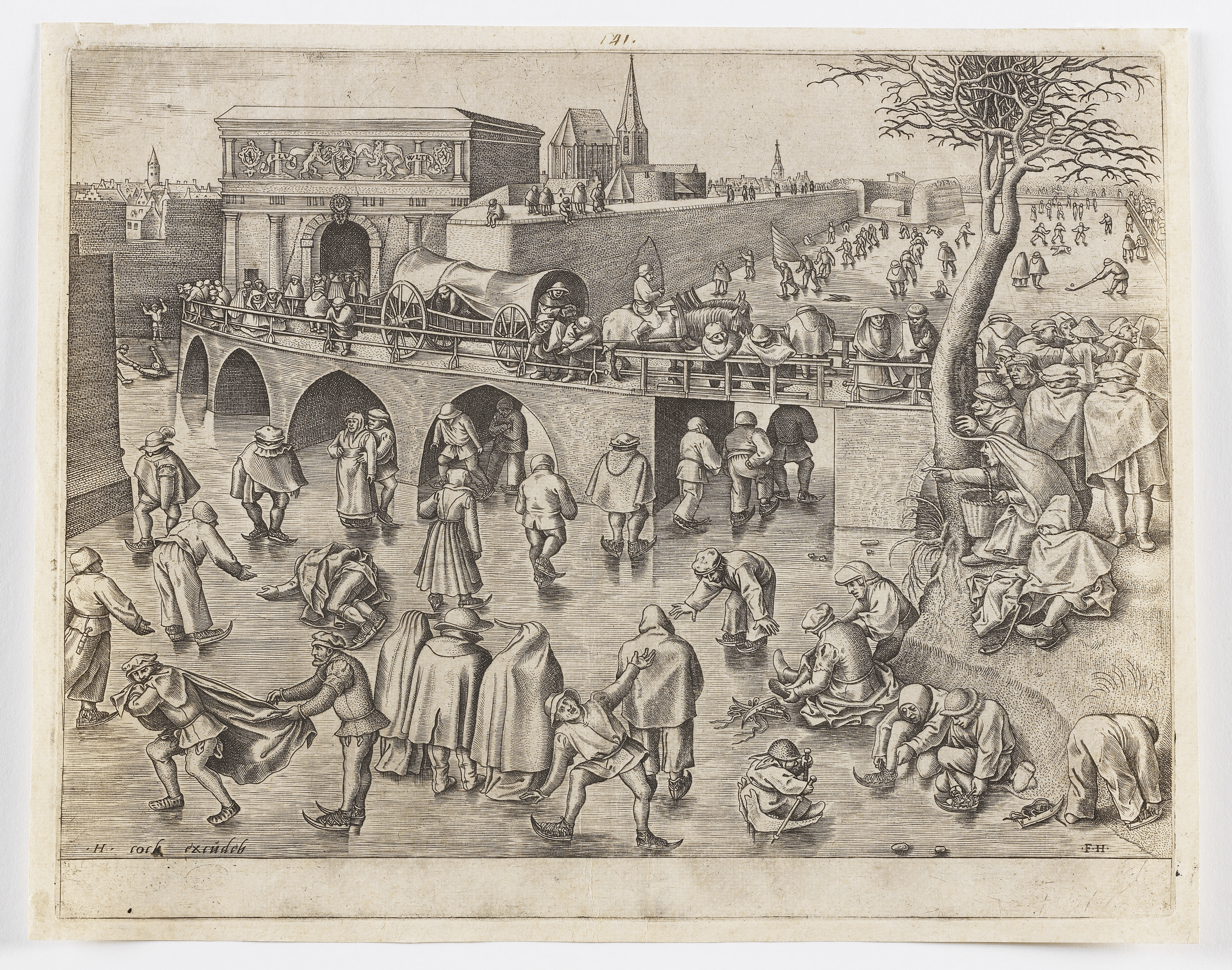 P Bruegel Patineurs devant la porte Saint Georges à Anvers