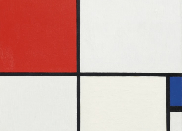 Piet Mondrian Composition No III with red blue yellow and black 1929