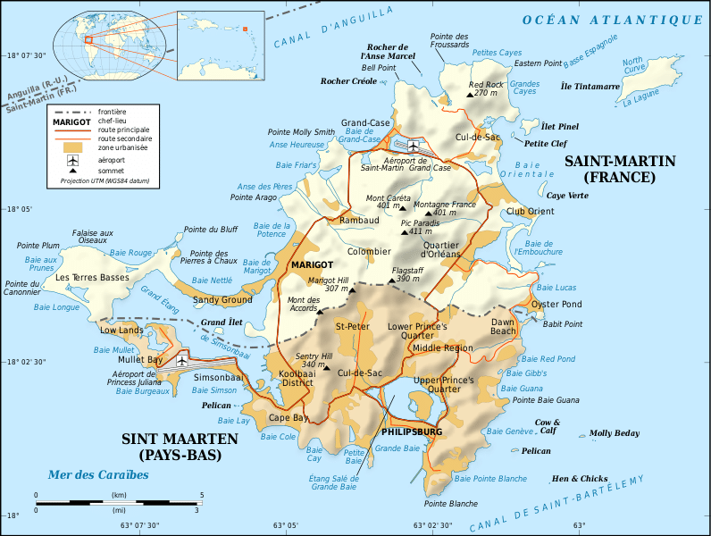 Saint Martin Island map fr svg