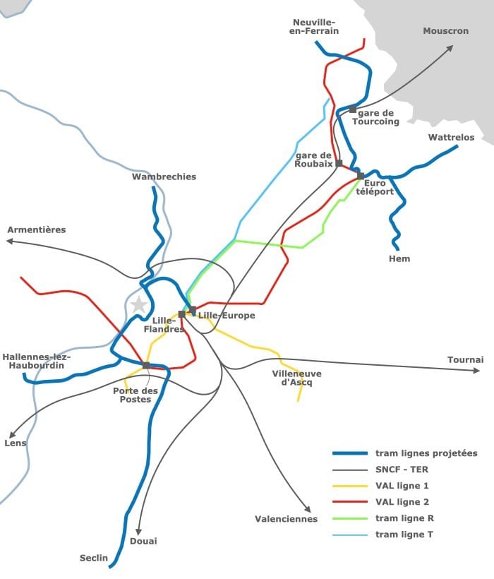 Tram dans la MEL