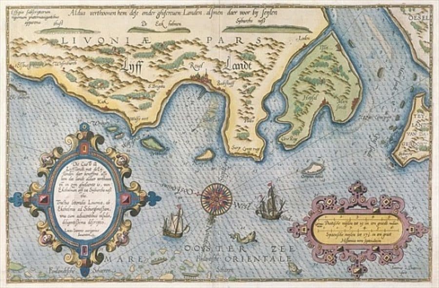 Dutch trade map of the baltic