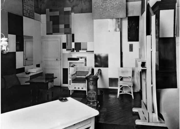 Mondrian s paris studio in 1926