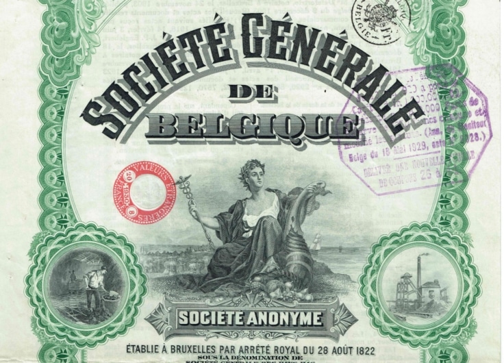 Part Société générale close up